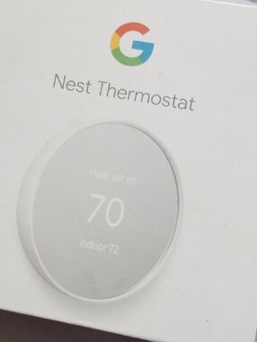 google Nest Thermostat - White and Silver Accent